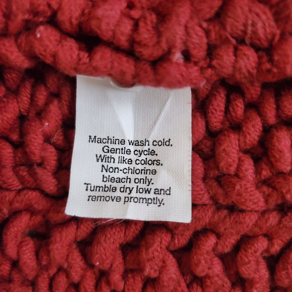 J. Crew Women's Knit By Hand Chunky Trend Knit Pullover Sweater Burgundy Red XS - Picture 8 of 12